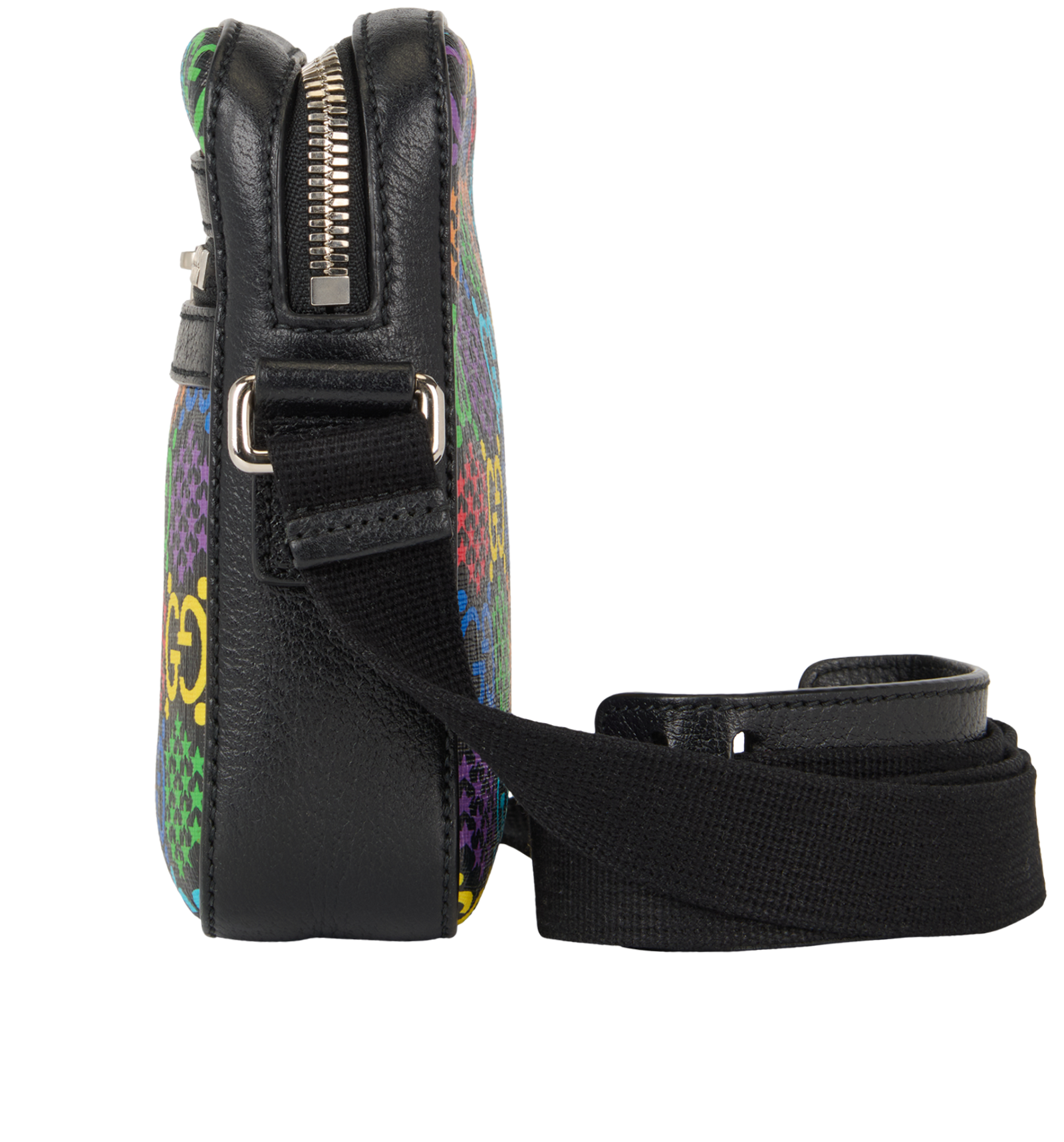 GG Small Messenger, &pound;395, Handbags, Black, Canvas, Bottom view